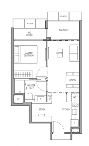 the-myst-1-bedroom-study-floor-plan-type-a1sa-singapore
